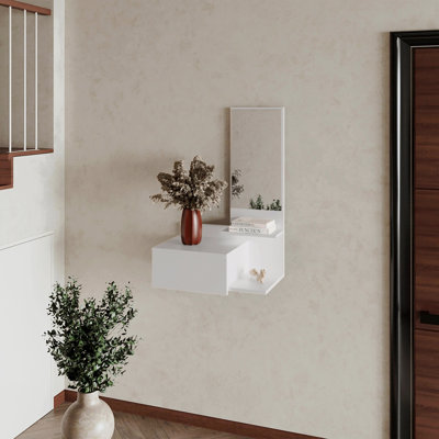 Coiffeuse flottante avec miroir inclus