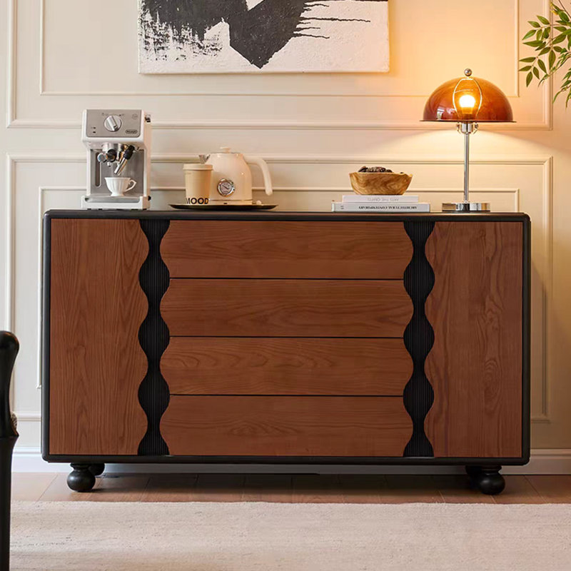 Large-Capacity Solid Wood Sideboard