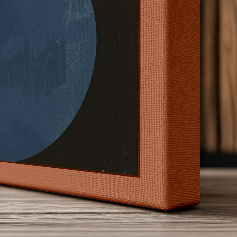 Chromatic Balance Geometric - Wrapped Canvas, 18x12 - 45.7 x 30.5 cm, Terracotta Border