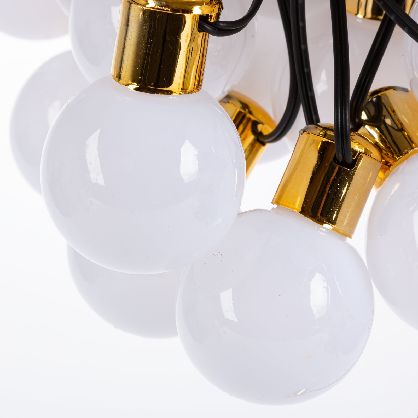 White And Gold Light Garland, 30 Warm Battery Leds With Timer