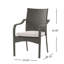 Ensemble de salle à manger d'extérieur en rotin avec 4 chaises, gris