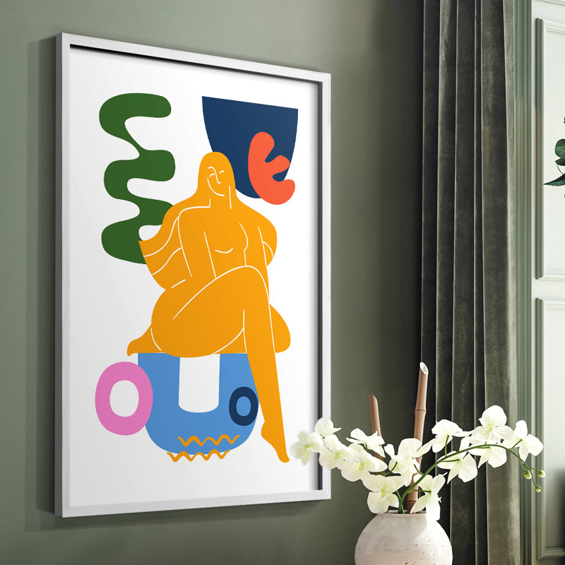 Matisse CDLX, reproduction encadrée - bois massif, Cadre simple blanc, H 28 po x l 22 po