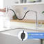 Robinet d'évier de cuisine escamotable, rotation sur 360 °, grande arche, 3 modes de jet, finition chrome / acier inoxydable | Idée de cadeau-122634024