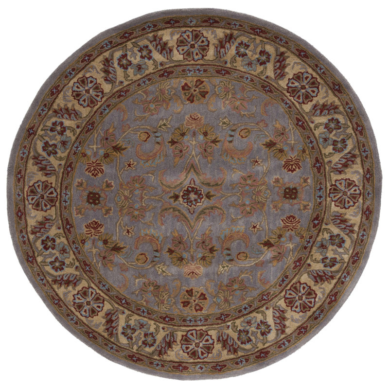 Tapis oriental en laine touffeté à la main Tosca, Rond 3 pi 6 po
