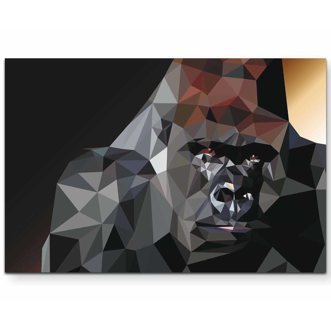 Leinwandbild Gorilla – Geometrische Formen