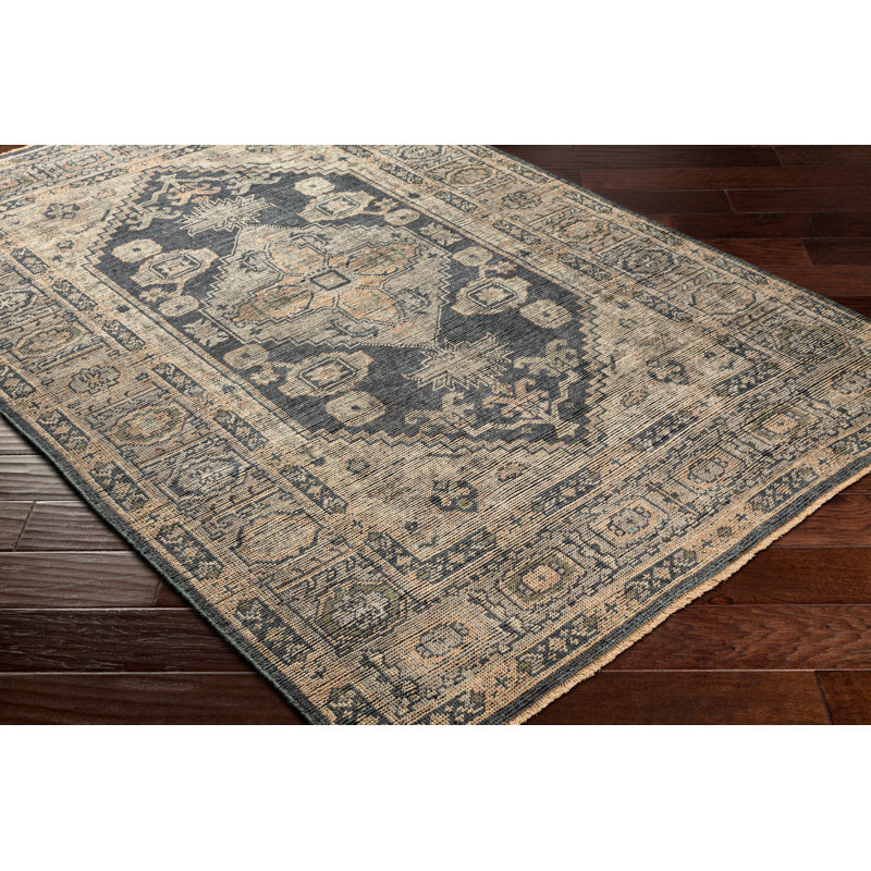 Meja Hand Knotted Wool Oriental Area Rug, Rectangle 9' x 12'
