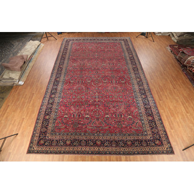 Pre-1900 Vegetable Dye Traditional Large Rug 12x20