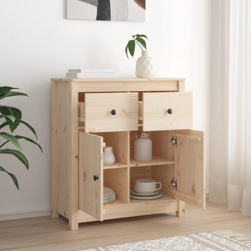 Gracela 70cm Solid Wood Sideboard, Brown