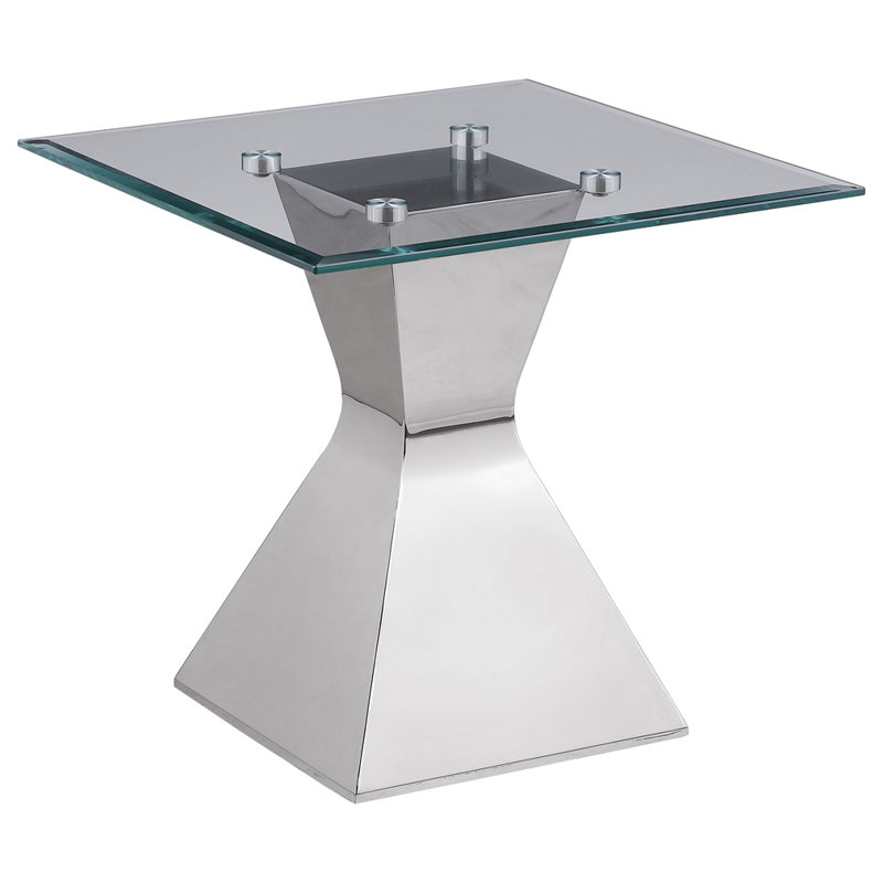 Chrome 2-piece Rectangular Coffee and End Table Set