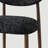 Mid-Century Modern Upholstered Dining Chairs with Wood-Grain Metal Legs-492494397