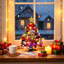 Mini sapin de Noël de table avec lumières DEL, 45 cm, petit sapin artificiel à monter soi-même, avec support et étoile au sommet, décoration de Noël intérieure