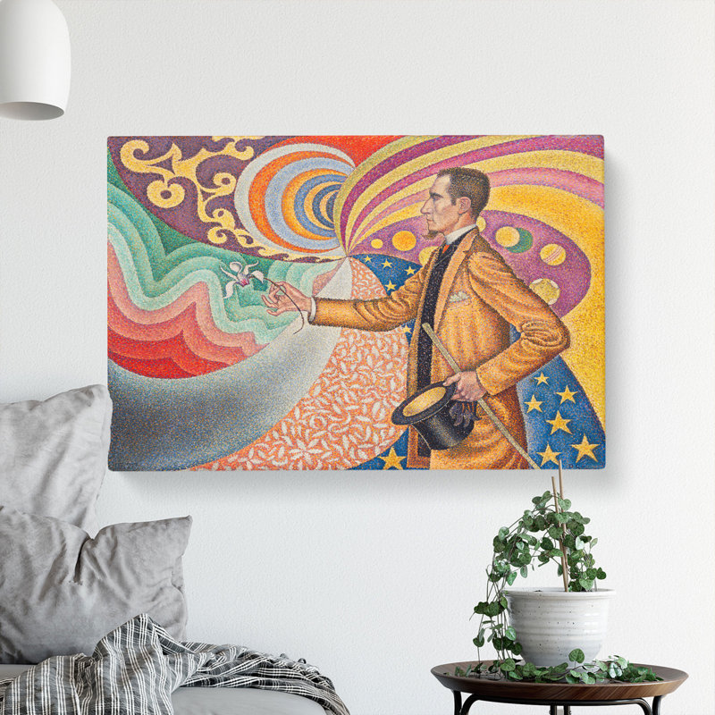 Portrait Of Felix Feneon by Paul Signac - Wrapped Canvas Painting, 50cm H x 76cm W x 3cm D