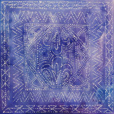 Batik Nebula II 1 Piece Wrapped Canvas Painting