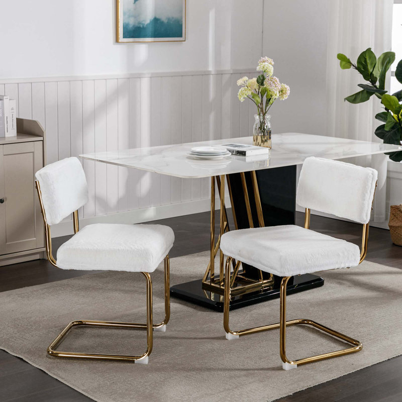Lional 20'' H Upholstered Side Chair, White