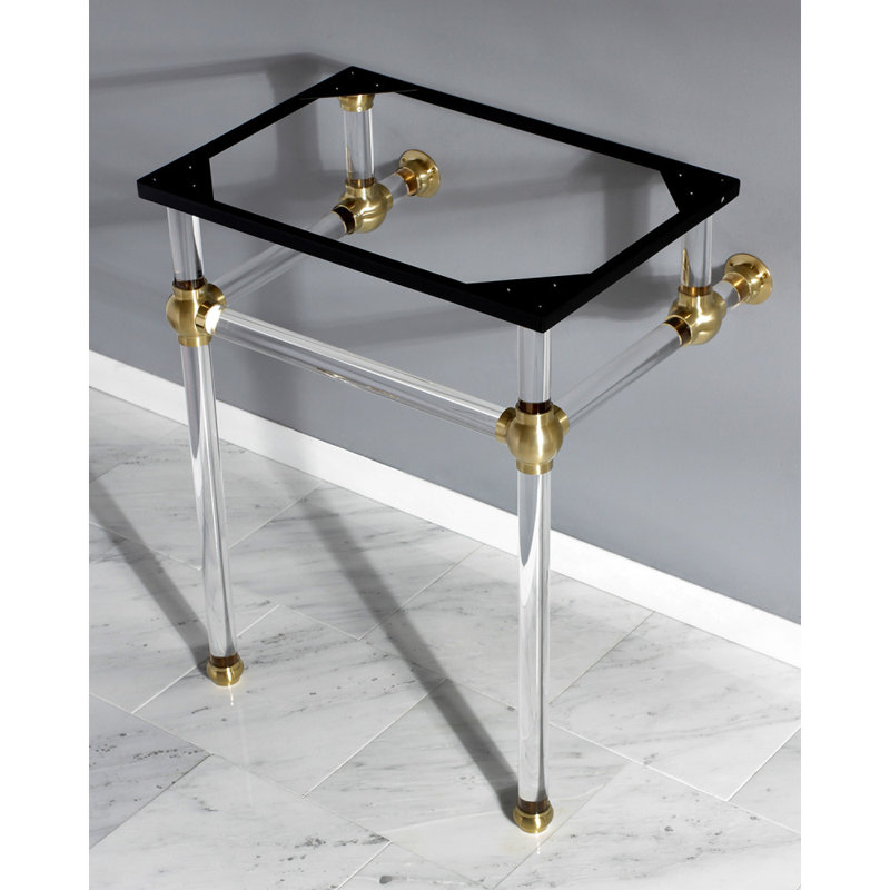 Kingston Brass Templeton Acrylic Console Sink Legs, Satin Brass