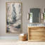 «Soft Neutral Waterfall Landscape in Minimal Wash Style», impression sur toile encadrée pour chambre principale-2073852800-2073852803
