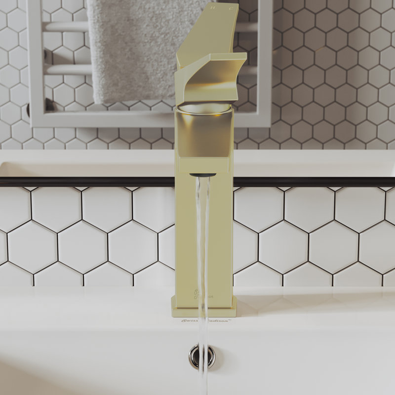 Voltaire Single Hole Bathroom Faucet, Brushed Gold