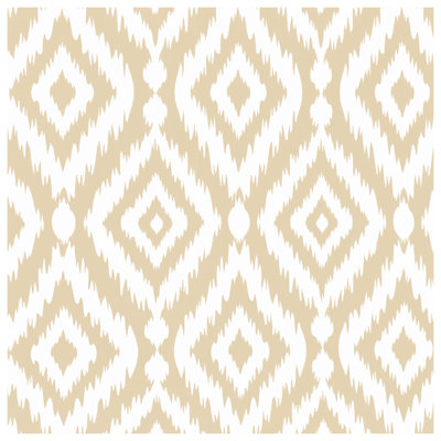 Beige White Ikat Blankets