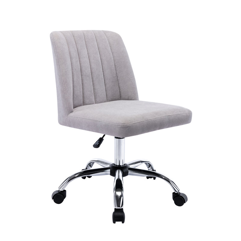 Nisa Fabric Office Chair with Chrome Base, Grey