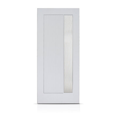 Modern Exterior Fibreglass Front Entry Door Slab with Designer Decorative Glass Door Slab Only