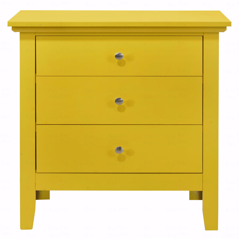 Table de chevet Basic, Jaune