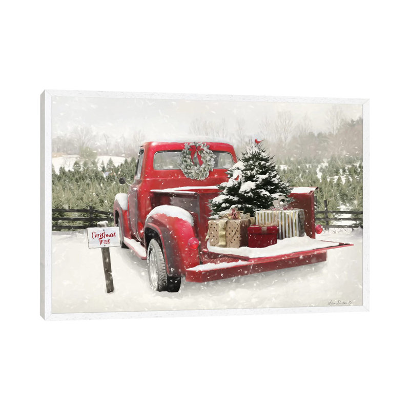 Truck Full Of Presents by Lori Deiter - Print on Canvas, 101.6 cm H x 66.04 cm W, Classic Brown Wood Framed