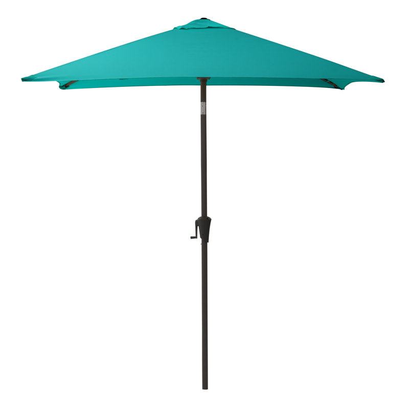Parasol de marché carré Fidel, Bleu turquoise