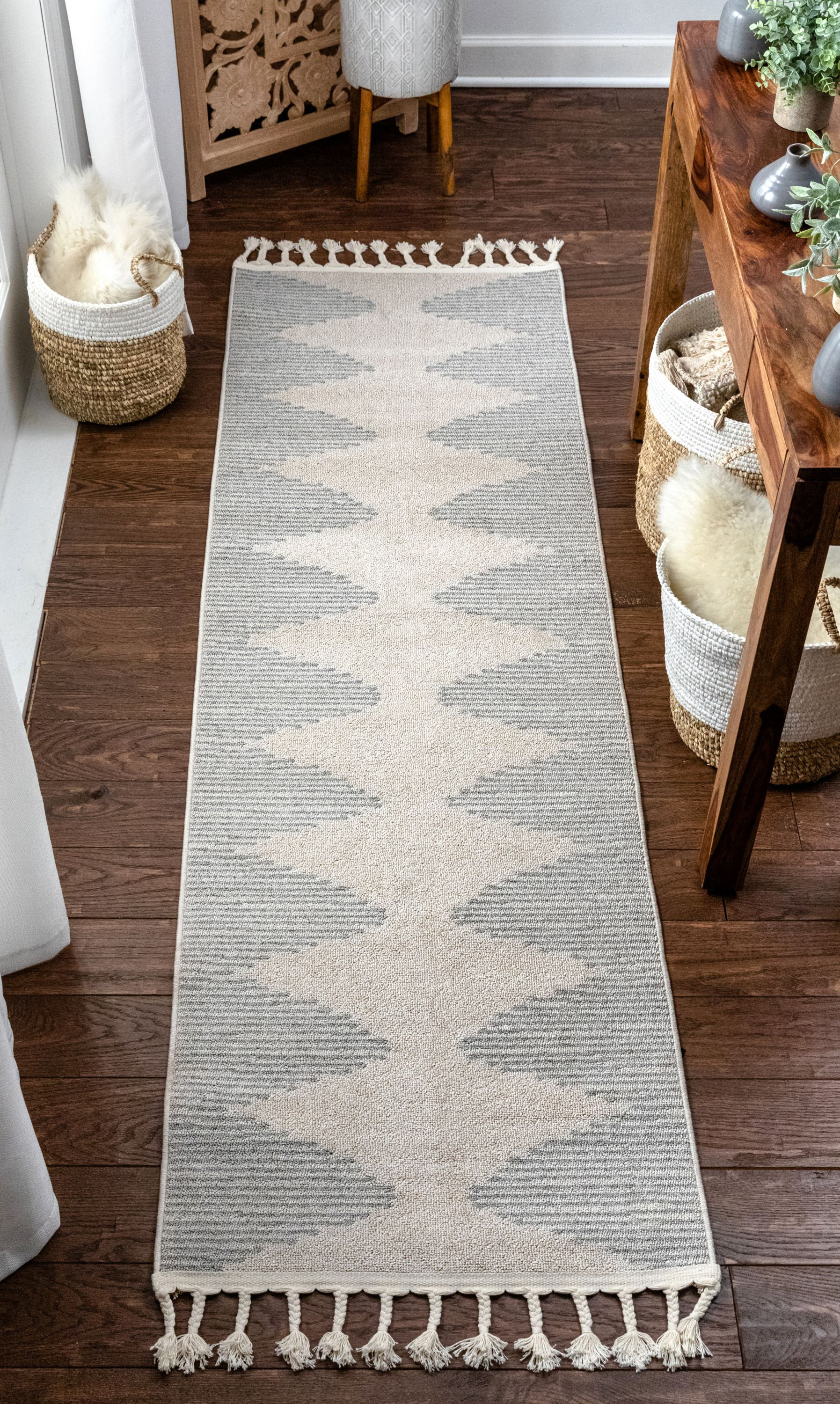 Well Woven Loop-De-Loop Geometric Machine Woven Grey/Ivory Area Rug ...