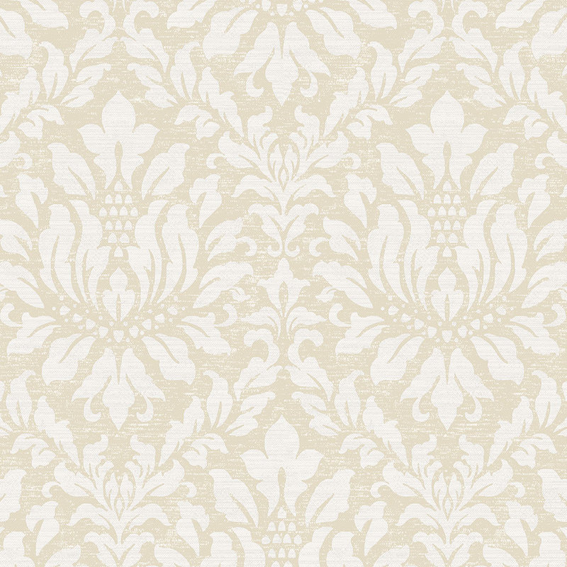 Chavis Damask Roll, Beige/Gray