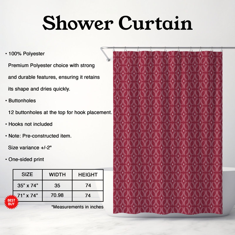 Rideau de douche Autumn Class - Premium, H 74 po x l 71 po