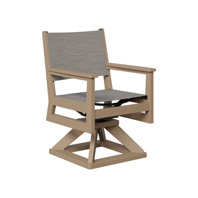 Chaise berçante berçante pivotante berlinoise Berlin, Mica perle, Bois régulier