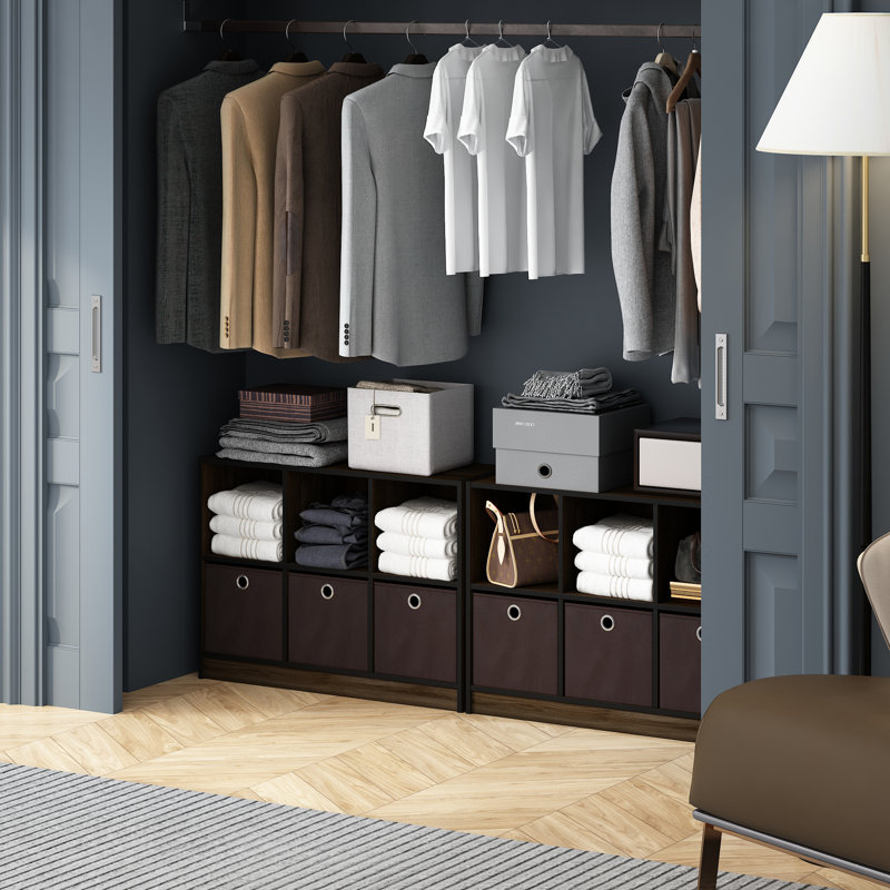 Étagère de rangement Furinno Cubic, Noyer Columbia / Brun foncé