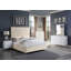 Lit capitonné beige Sahera-86796628
