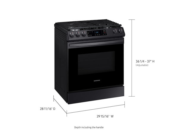 Samsung - 4 Backguard for 30 Slide in Range - Stainless Steel