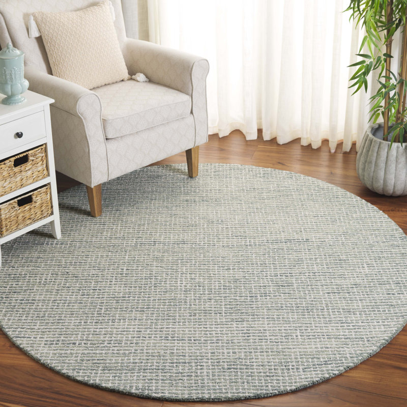 Tapis performance touffeté à la main Ebony, Rond 6 po