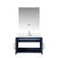 Meuble-lavabo de salle de bain 30 po X P 22 po D, comptoir en quartz blanc, ensemble de robinet et Miroir à DEL-934189862