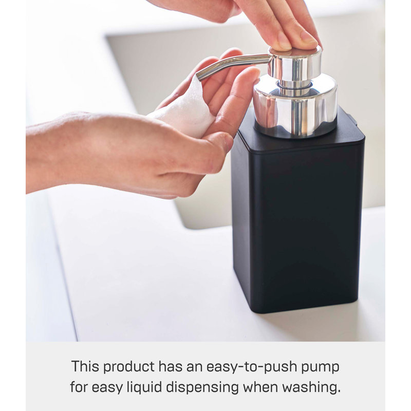 Yamazaki Black Plastic Foaming Soap Dispenser, 12.2 oz