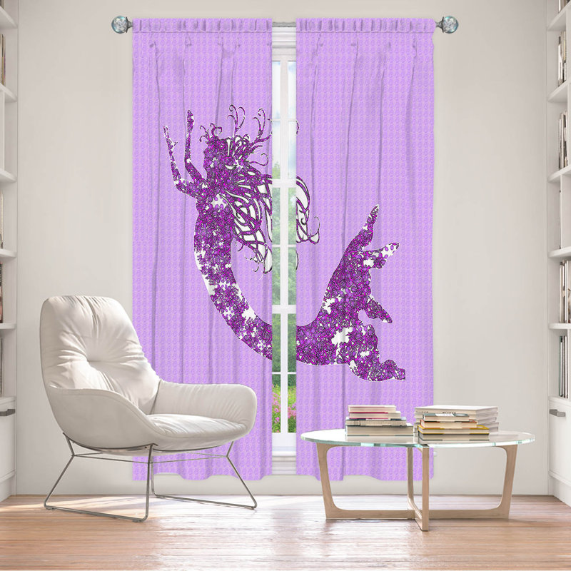 Paire de rideaux obscurcissant en polyester Rossy, L 20 po x L 82 po, Mauve / Violet