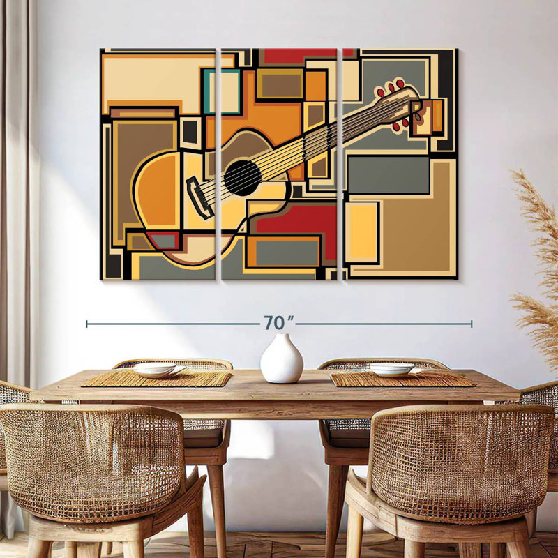 Abarca Guitar Abstract, 42" H x 65" W