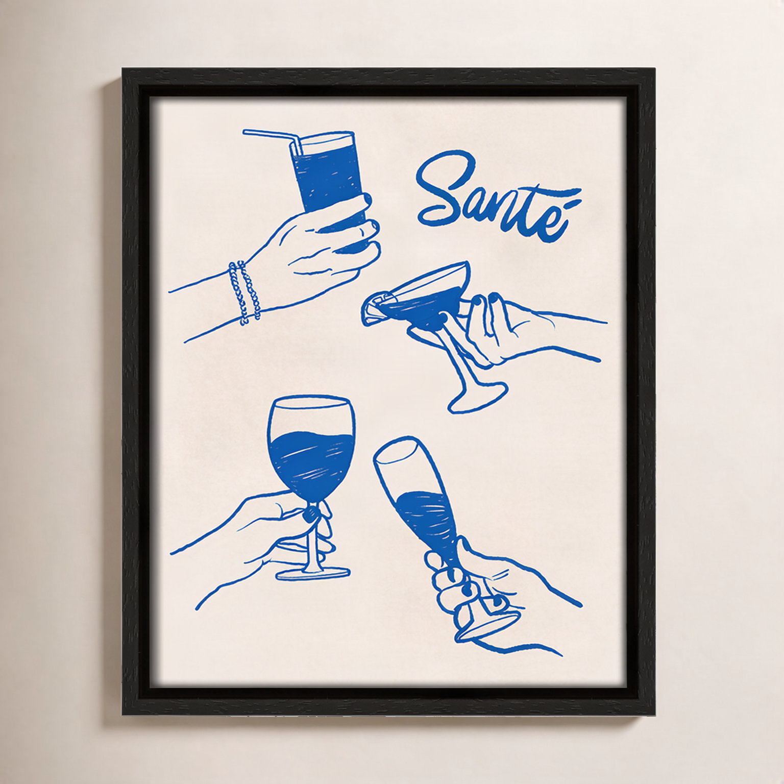 Sante Print by Kimberly Allen, 9.5'' W x 11.5'' H, Espresso Floater
