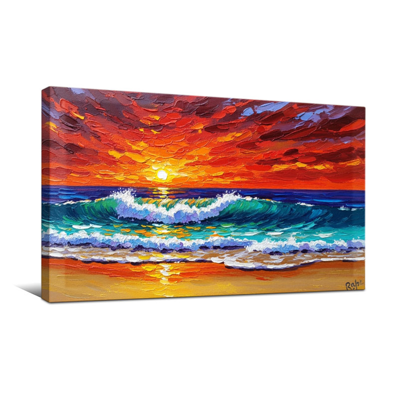 Art nautique et plage, H 16 po x l 32 po