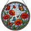 Panneau de vitrail papillon 7,8 "H Poppy-137315405