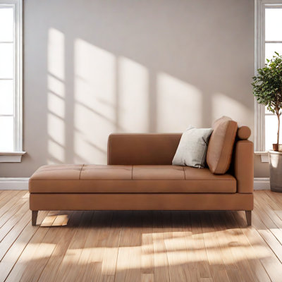 Faux Leather Chaise Lounge