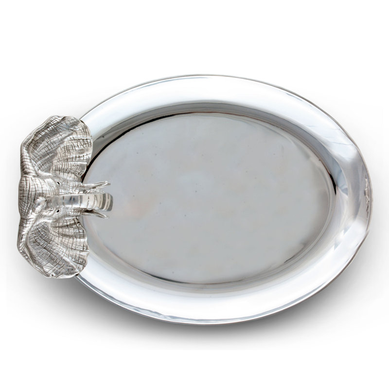 Arthur Court Designs Elephant Aluminum Platter