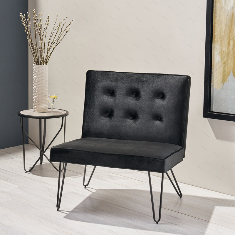 Fauteuil de chambre 30 po Danjela, Noir 