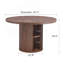 Table de salle à manger ronde avec rangement à double couche-1284970671