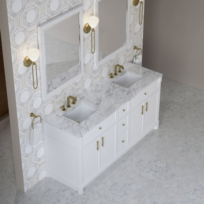 Bellshire 72" Double Vanity w/ 3 CM Top