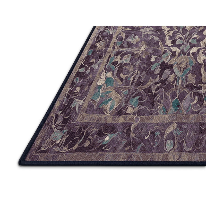Tapis mauve lavable à la machine, Rectangle 2 pi x 3 pi