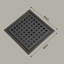 Grille de drain de douche l 6 po-89292829