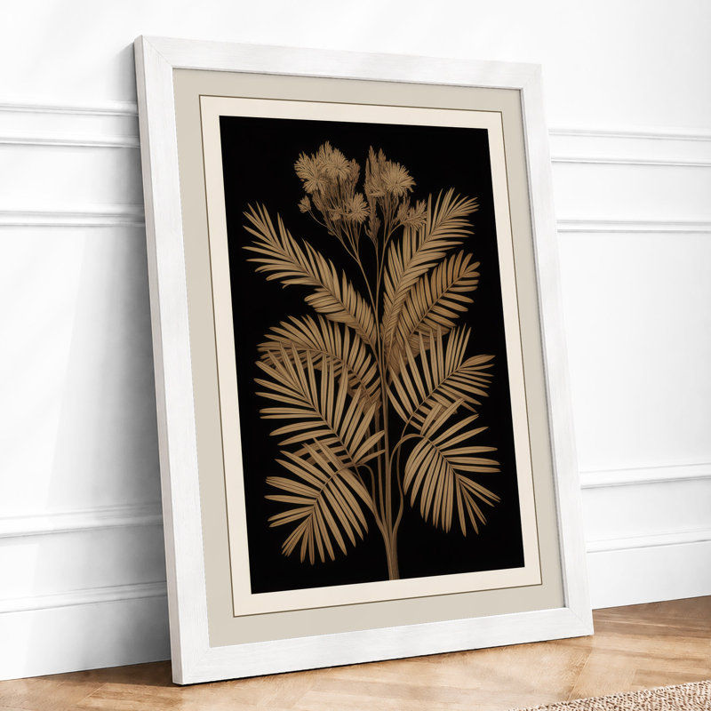 Gilded Study Botanical - Print, A3 - 42.0 x 29.7 cm, White